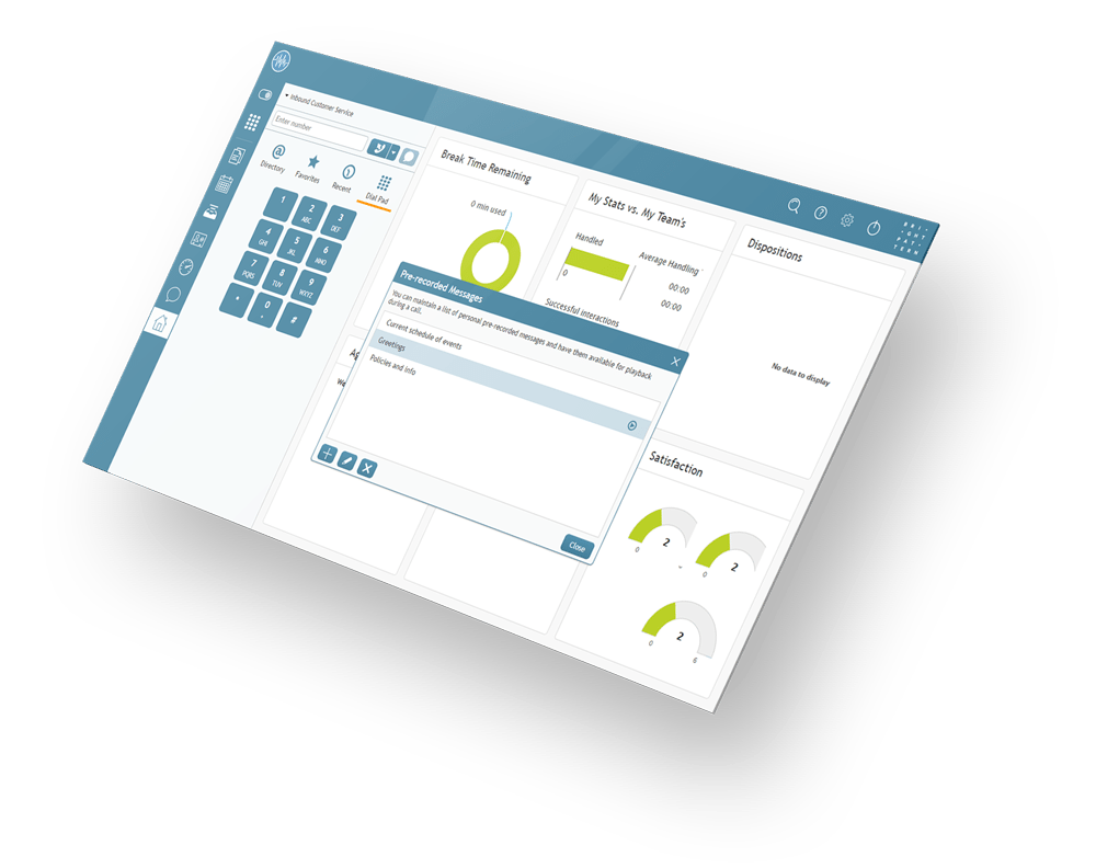 Call Center & Prerecorded Message Playback Bright Pattern