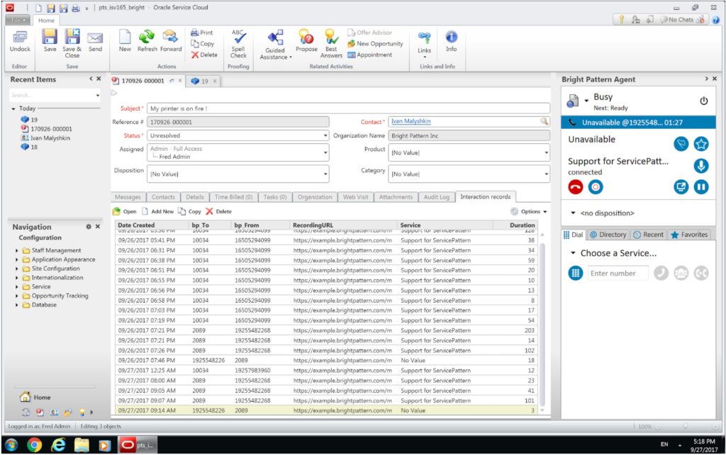 Oracle Call Center Integration | Bright Pattern