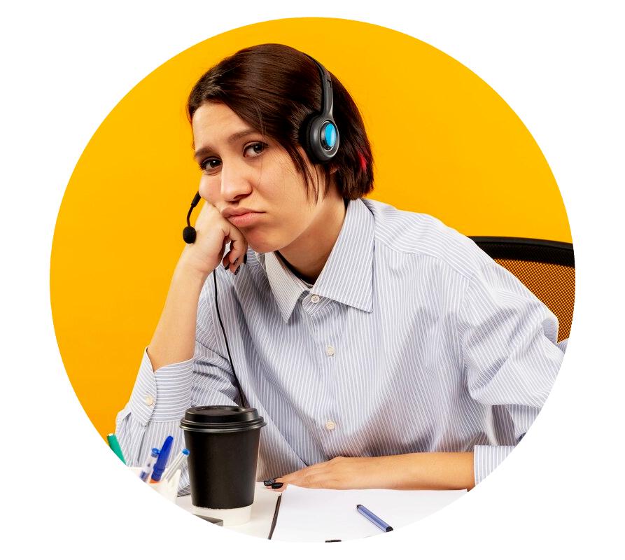 What are 3 difficult things about working in a call center