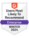 2024 ContactCenter_UsersMostLikelyToRecommend_Enterprise_Nps