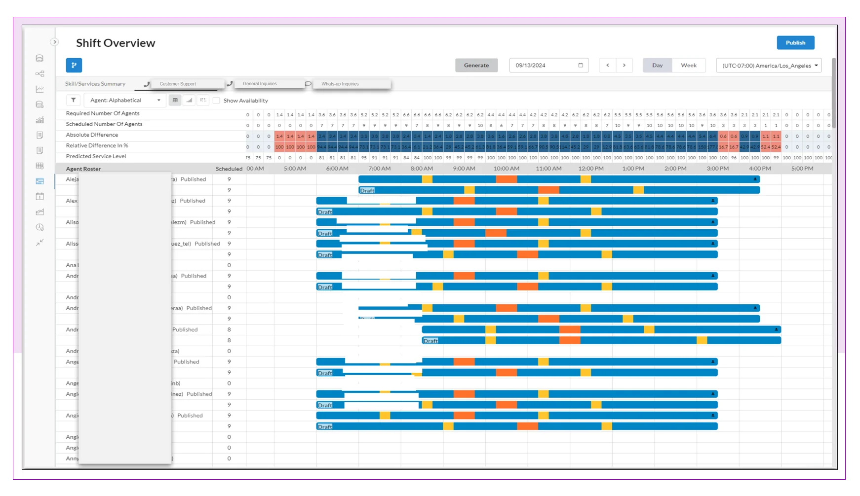 WFM Publish shifts to agent calendar