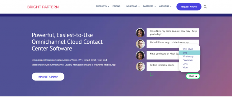 Bright Pattern Omnichannel Cloud Contact Center Software
